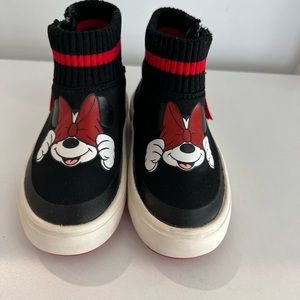 Zara Baby Disney Minnie Mouse Black Sneakers